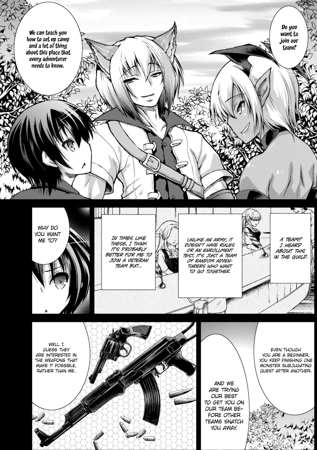 Gunota ga Mahou Sekai ni Tensei Shitara, Gendai Heiki de Guntai Harem o Tsukucchaimashita!? chapter 34 page 16