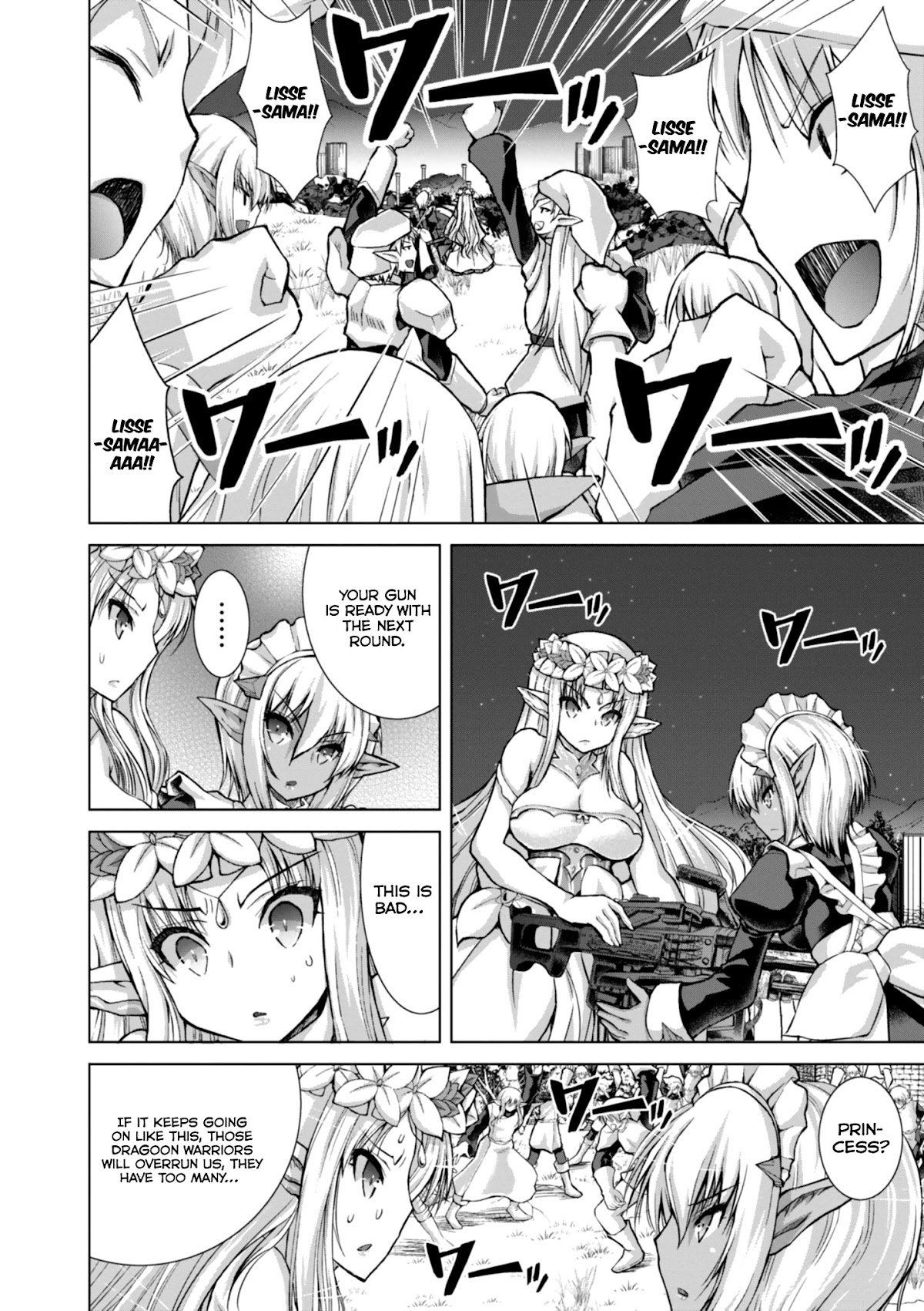 Gunota ga Mahou Sekai ni Tensei Shitara, Gendai Heiki de Guntai Harem o Tsukucchaimashita!? chapter 37 page 24