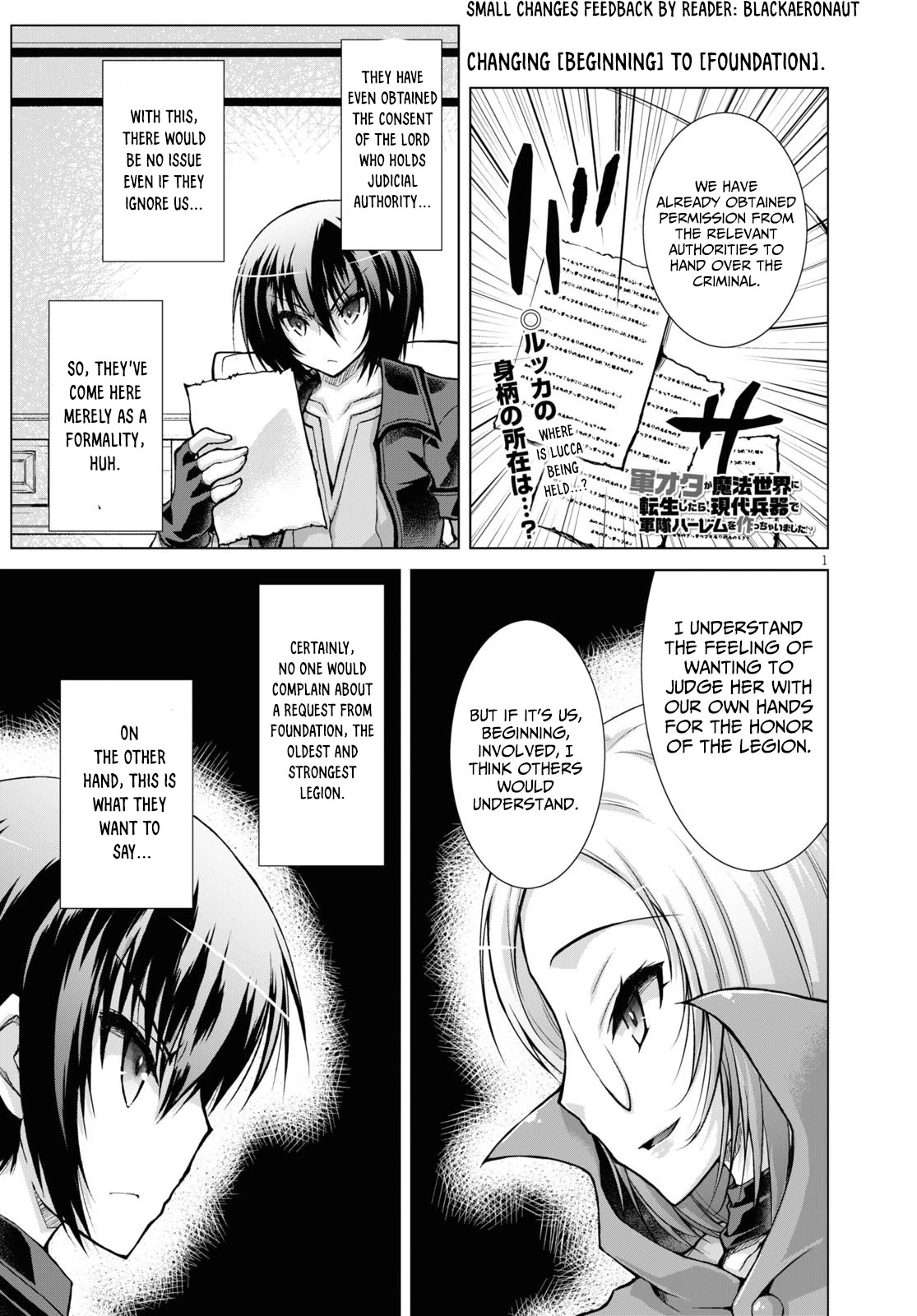 Gunota ga Mahou Sekai ni Tensei Shitara, Gendai Heiki de Guntai Harem o Tsukucchaimashita!? chapter 61 page 2