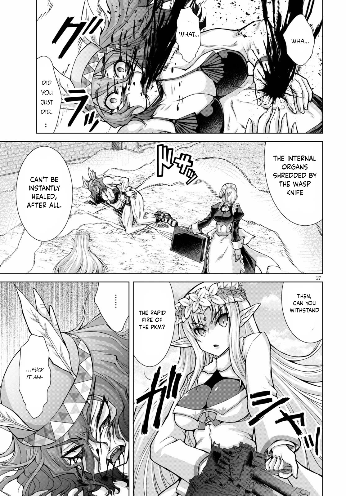 Gunota ga Mahou Sekai ni Tensei Shitara, Gendai Heiki de Guntai Harem o Tsukucchaimashita!? chapter 66 page 28