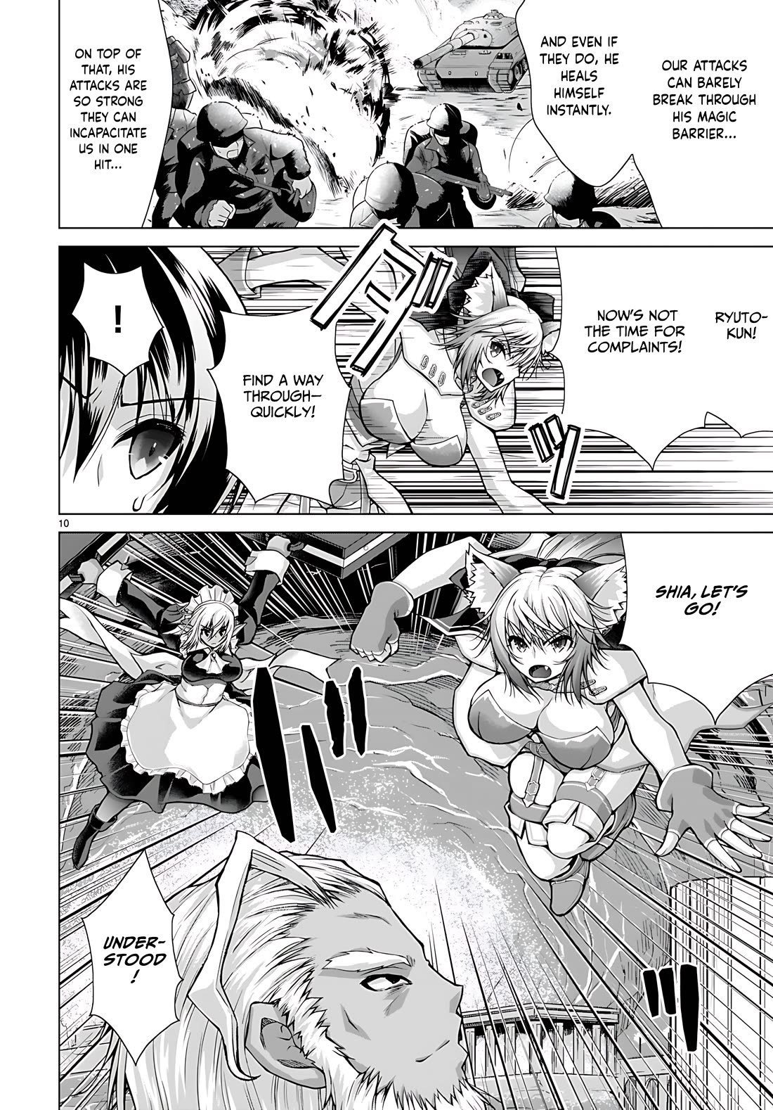Gunota ga Mahou Sekai ni Tensei Shitara, Gendai Heiki de Guntai Harem o Tsukucchaimashita!? chapter 78 page 10