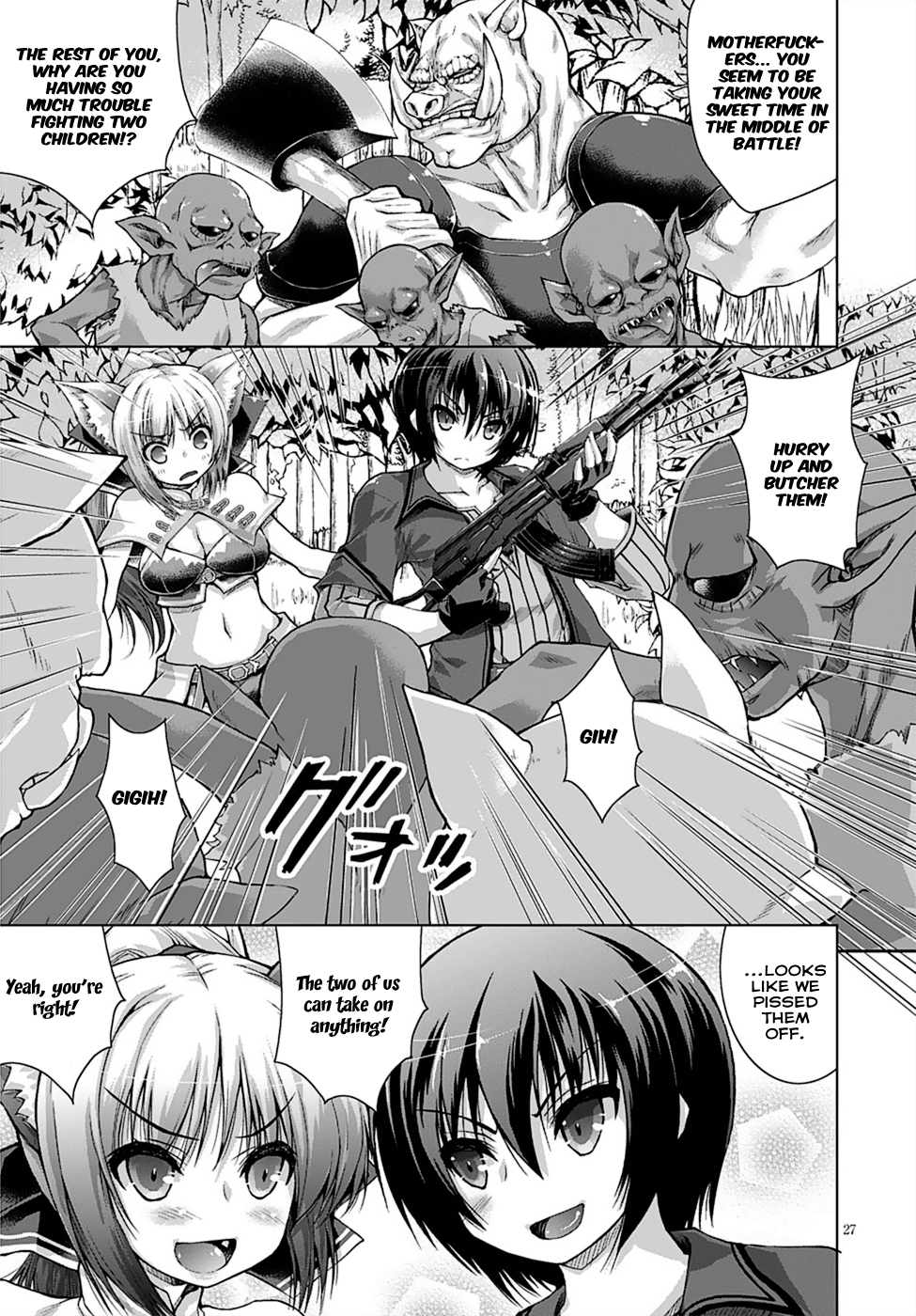 Gunota ga Mahou Sekai ni Tensei Shitara, Gendai Heiki de Guntai Harem o Tsukucchaimashita!? chapter 8 page 31