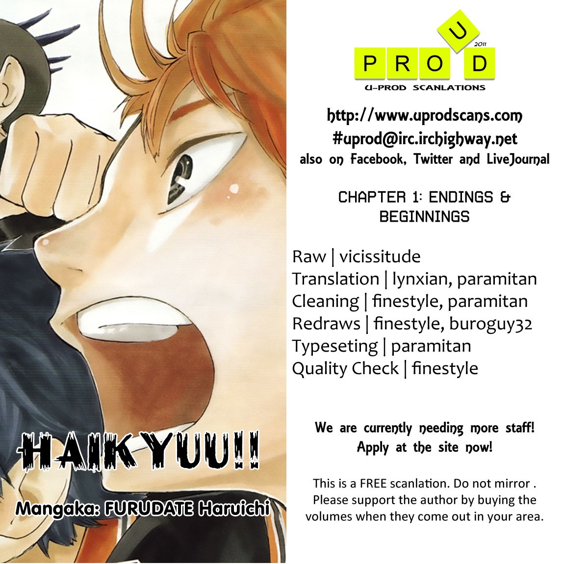 Haikyuu!! chapter 1 page 1