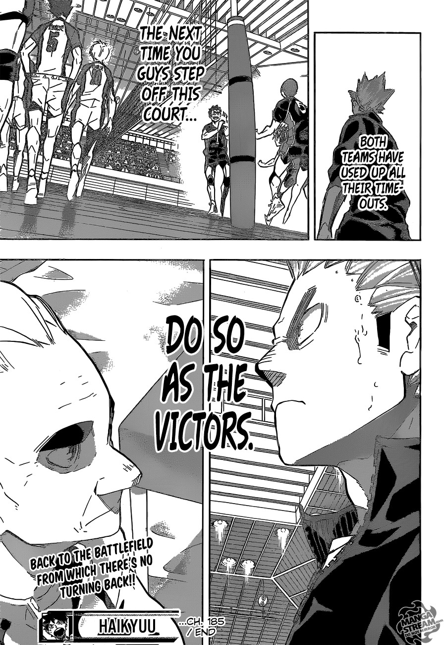 Haikyuu!! chapter 185 page 18
