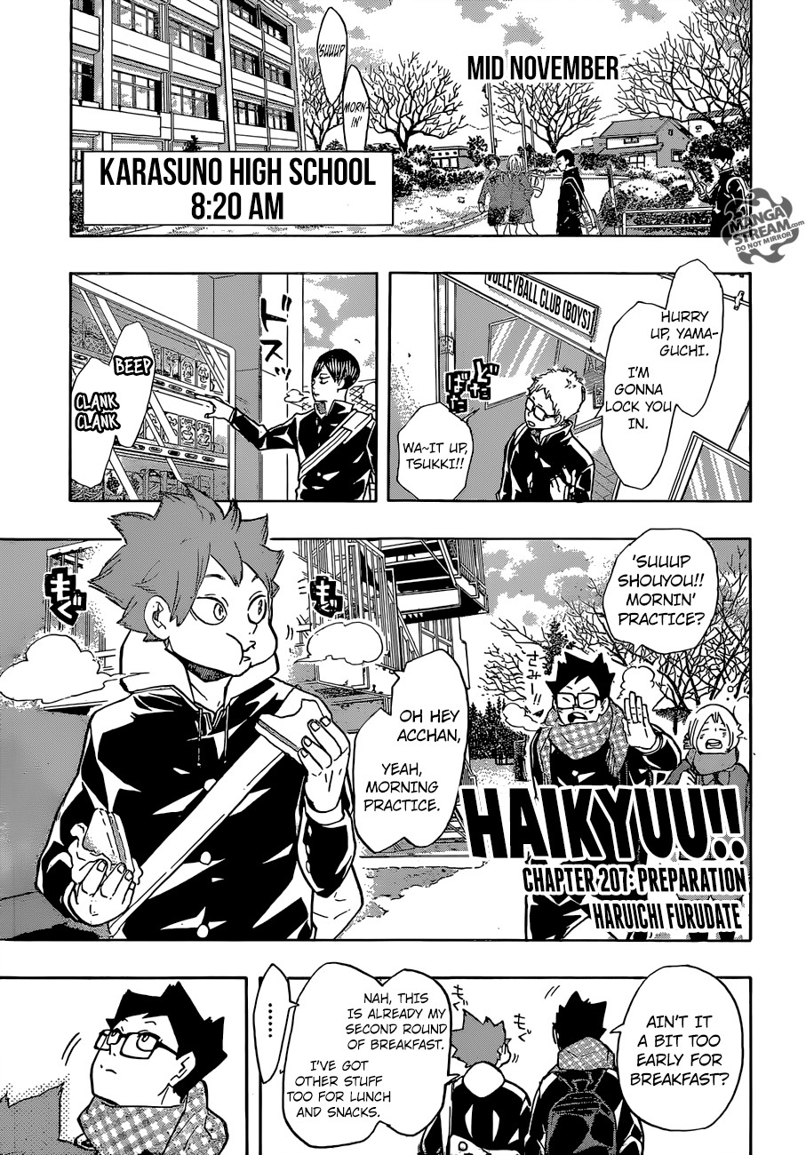 Haikyuu!! chapter 207 page 1