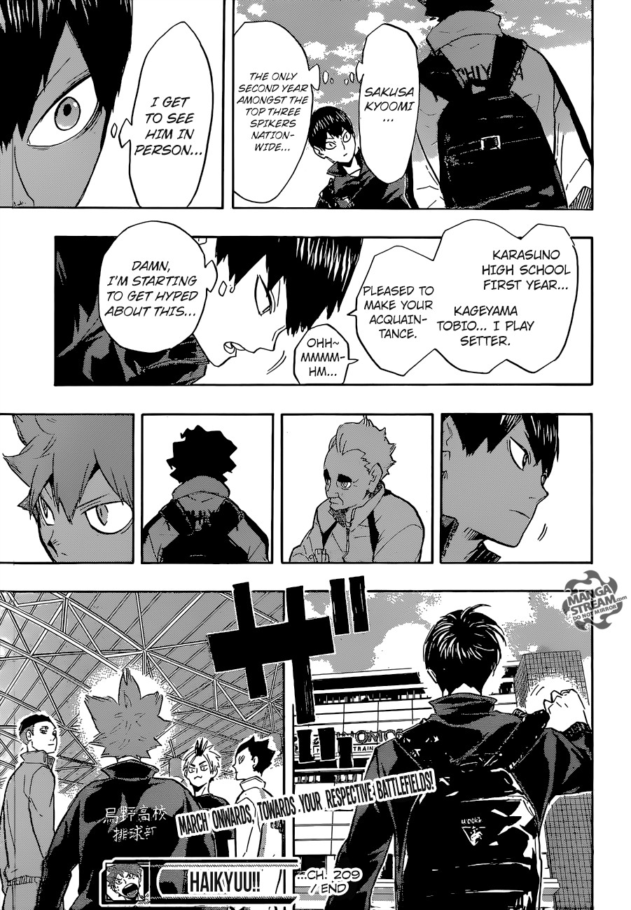 Haikyuu!! chapter 209 page 19