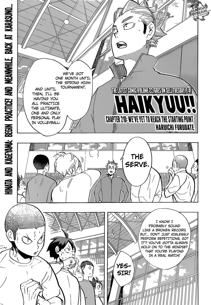 Haikyuu!! chapter 210 page 1