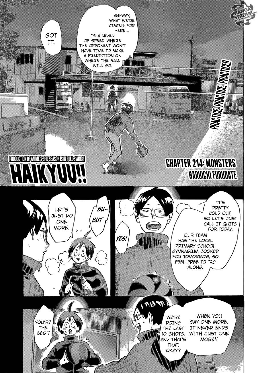 Haikyuu!! chapter 214 page 1