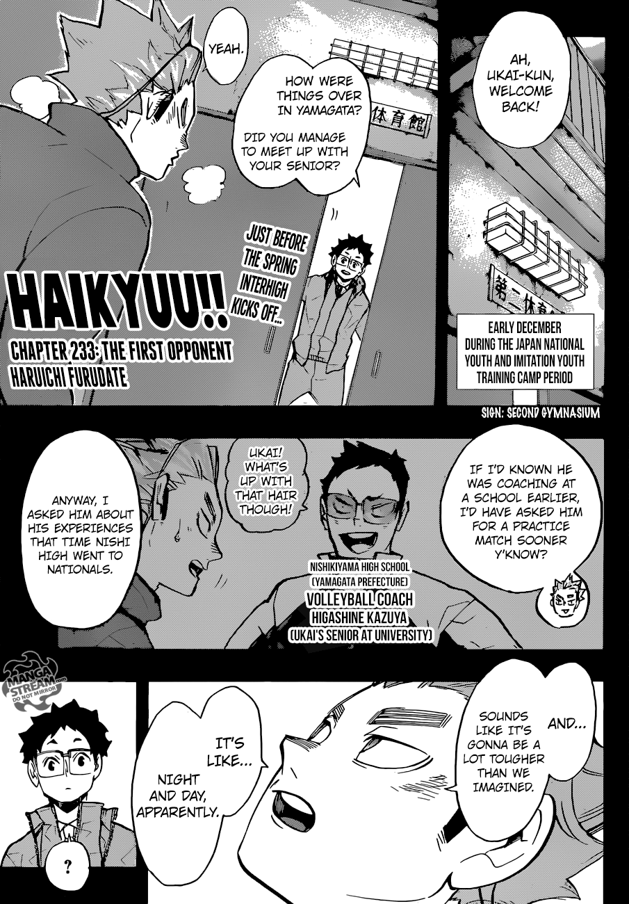 Haikyuu!! chapter 233 page 1