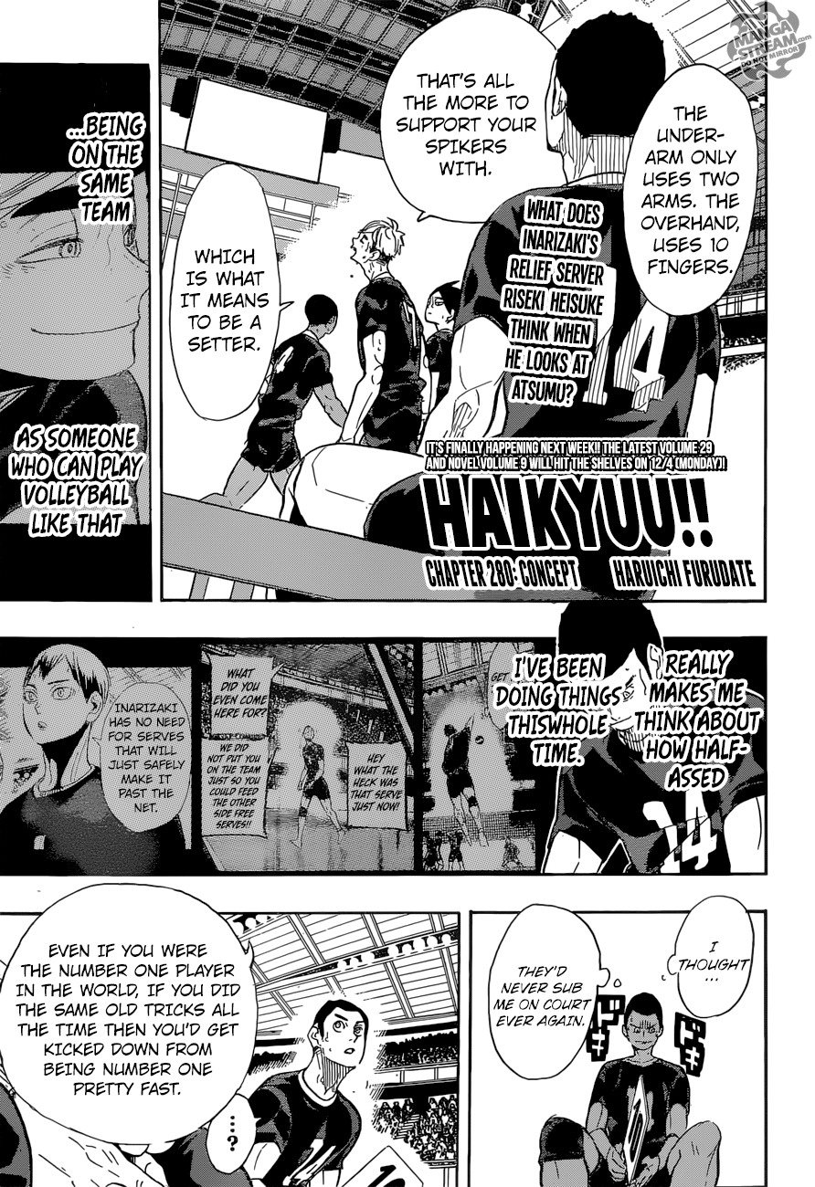 Haikyuu!! chapter 280 page 1
