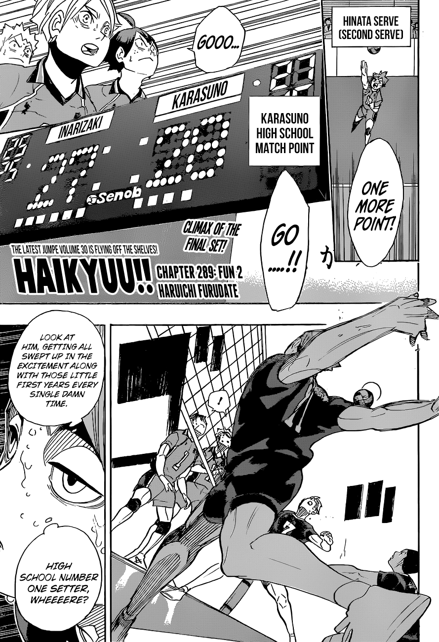 Haikyuu!! chapter 289 page 1