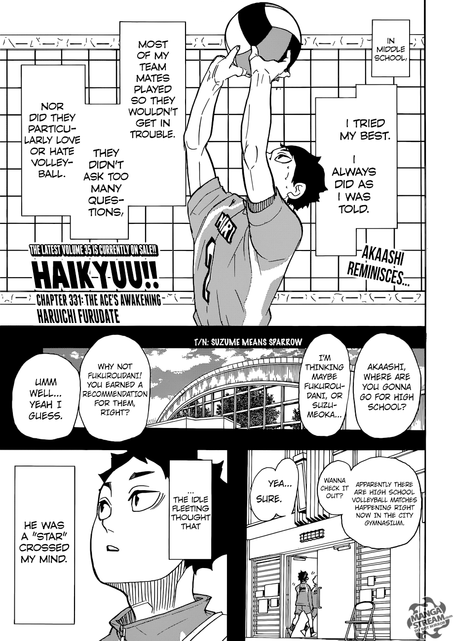 Haikyuu!! chapter 331 page 1