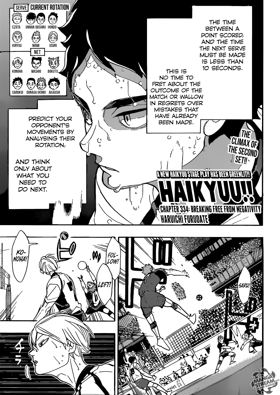 Haikyuu!! chapter 334 page 1