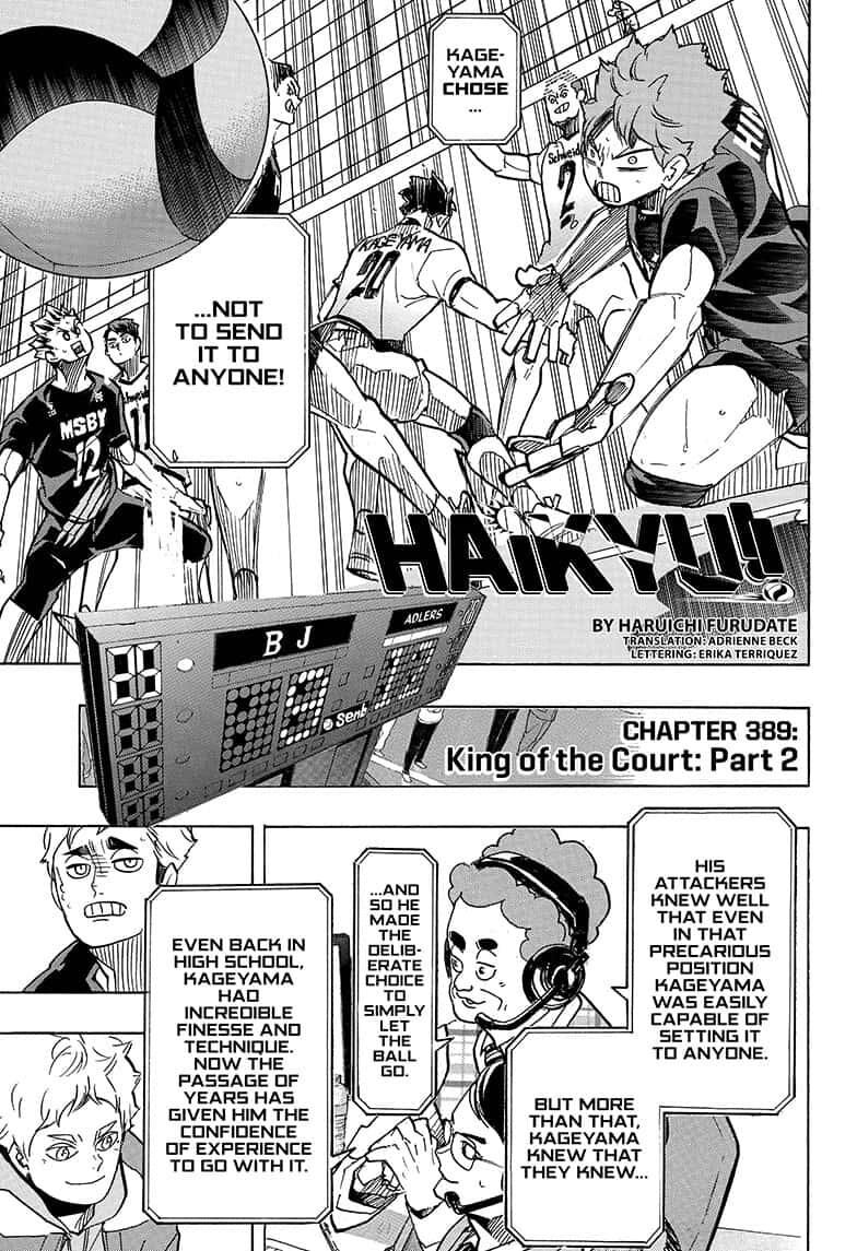 Haikyuu!! chapter 389 page 1