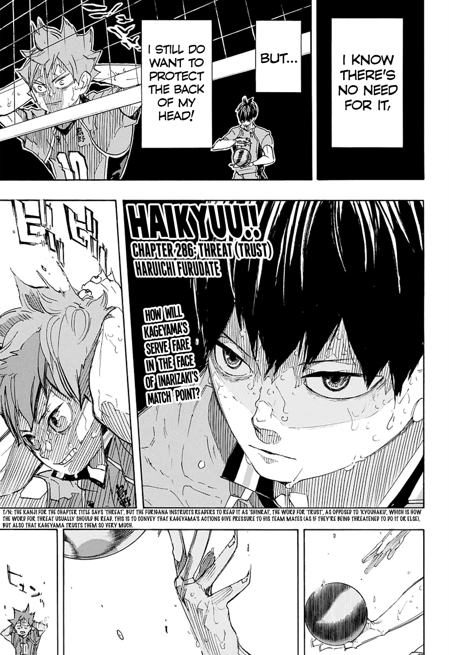 Haikyuu!! chapter 286 page 1