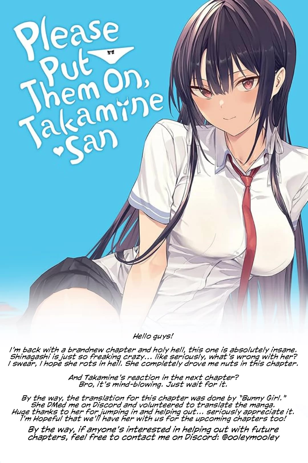 Haite Kudasai, Takamine San chapter 66.1 page 1