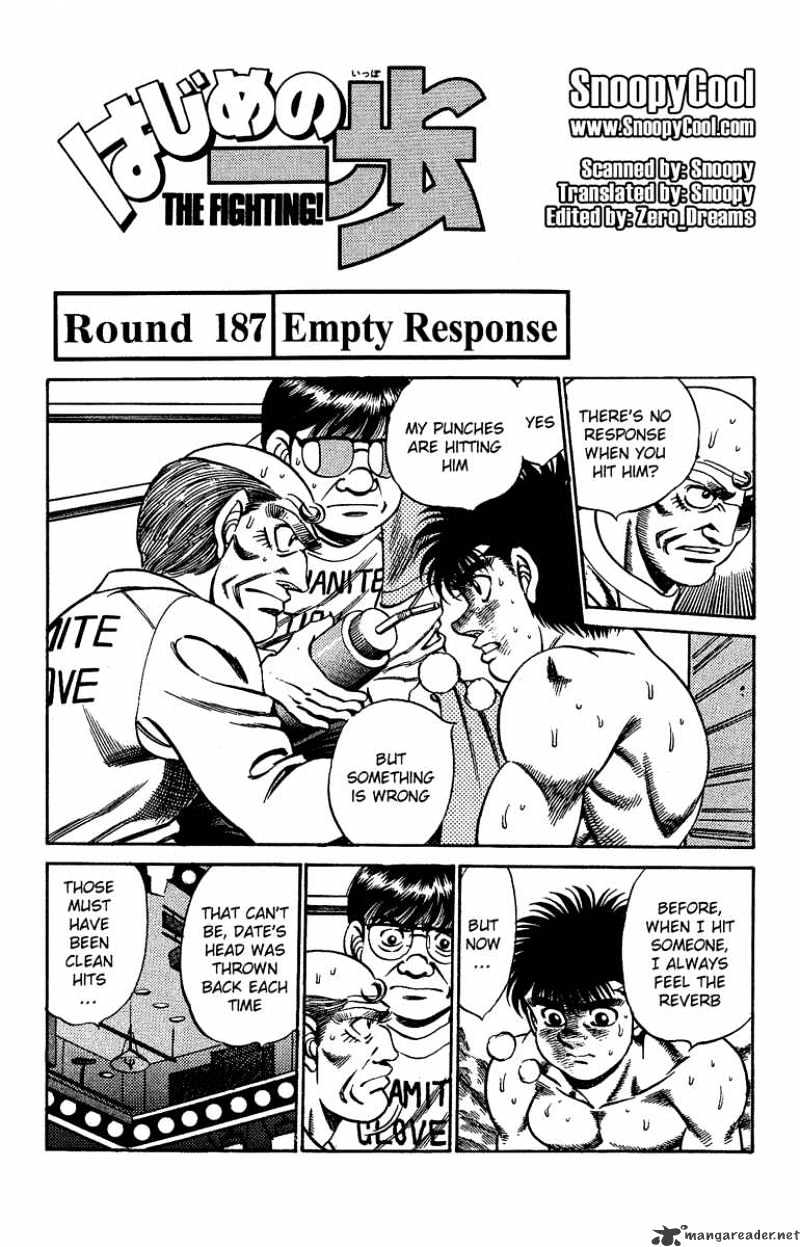 Hajime no Ippo – The First Step chapter 187 page 1
