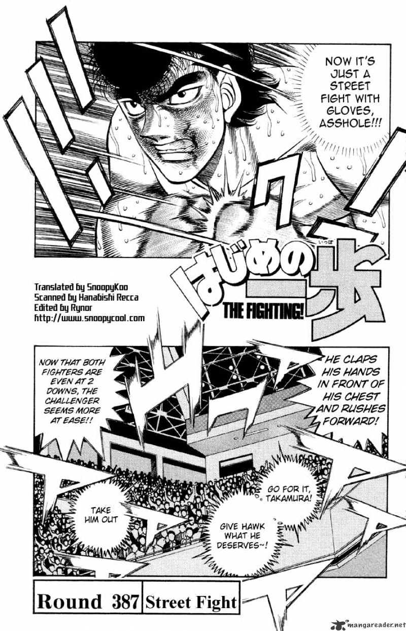 Hajime no Ippo – The First Step chapter 387 page 1