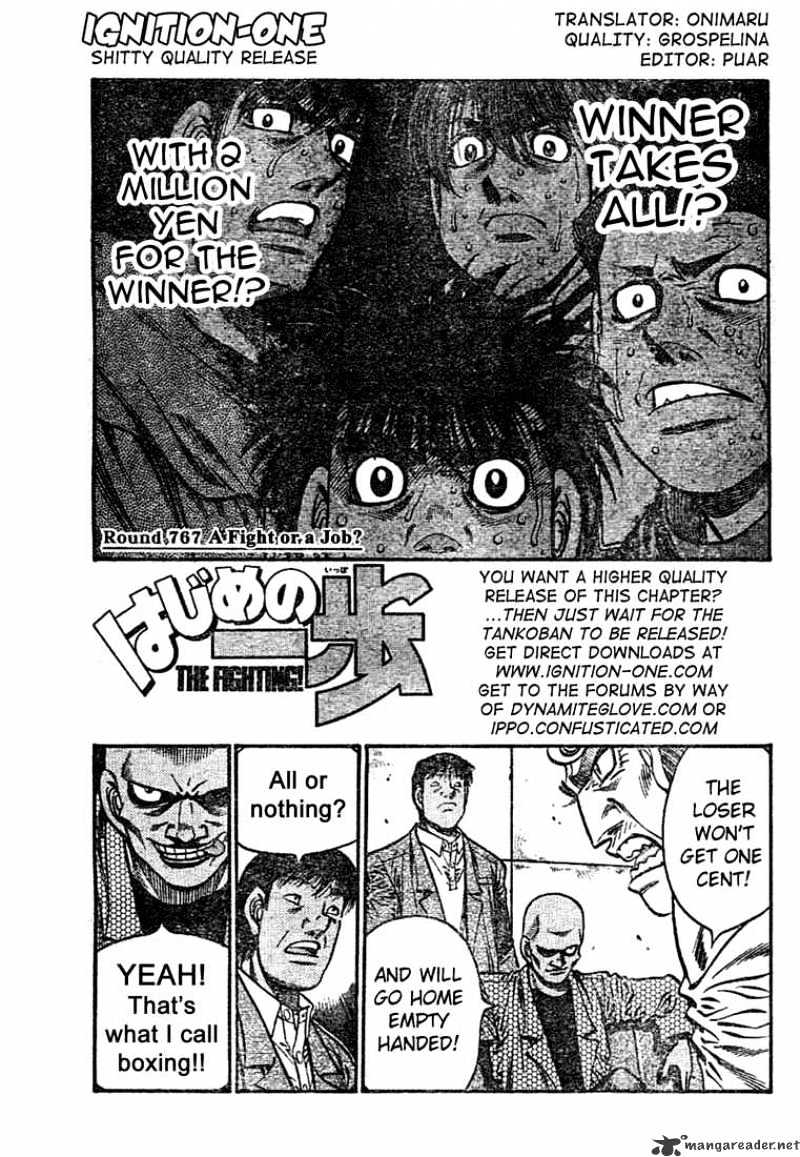 Hajime no Ippo – The First Step chapter 767 page 1