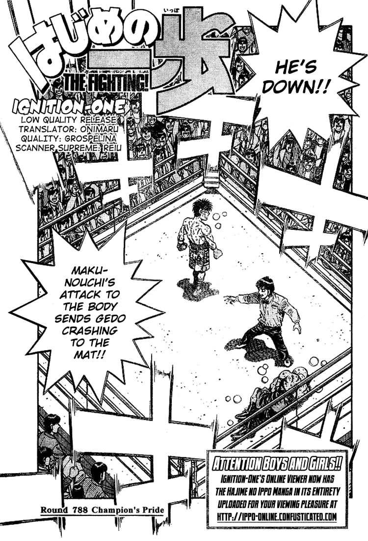 Hajime no Ippo – The First Step chapter 788 page 1