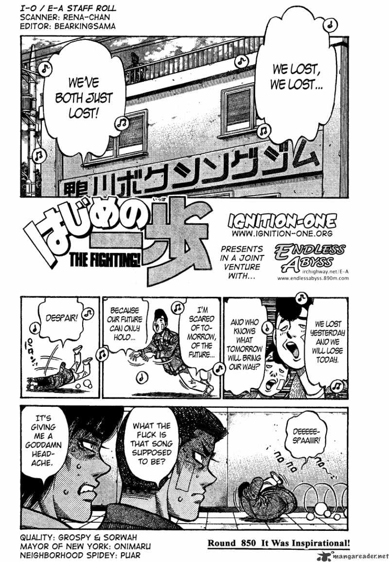 Hajime no Ippo – The First Step chapter 850 page 1