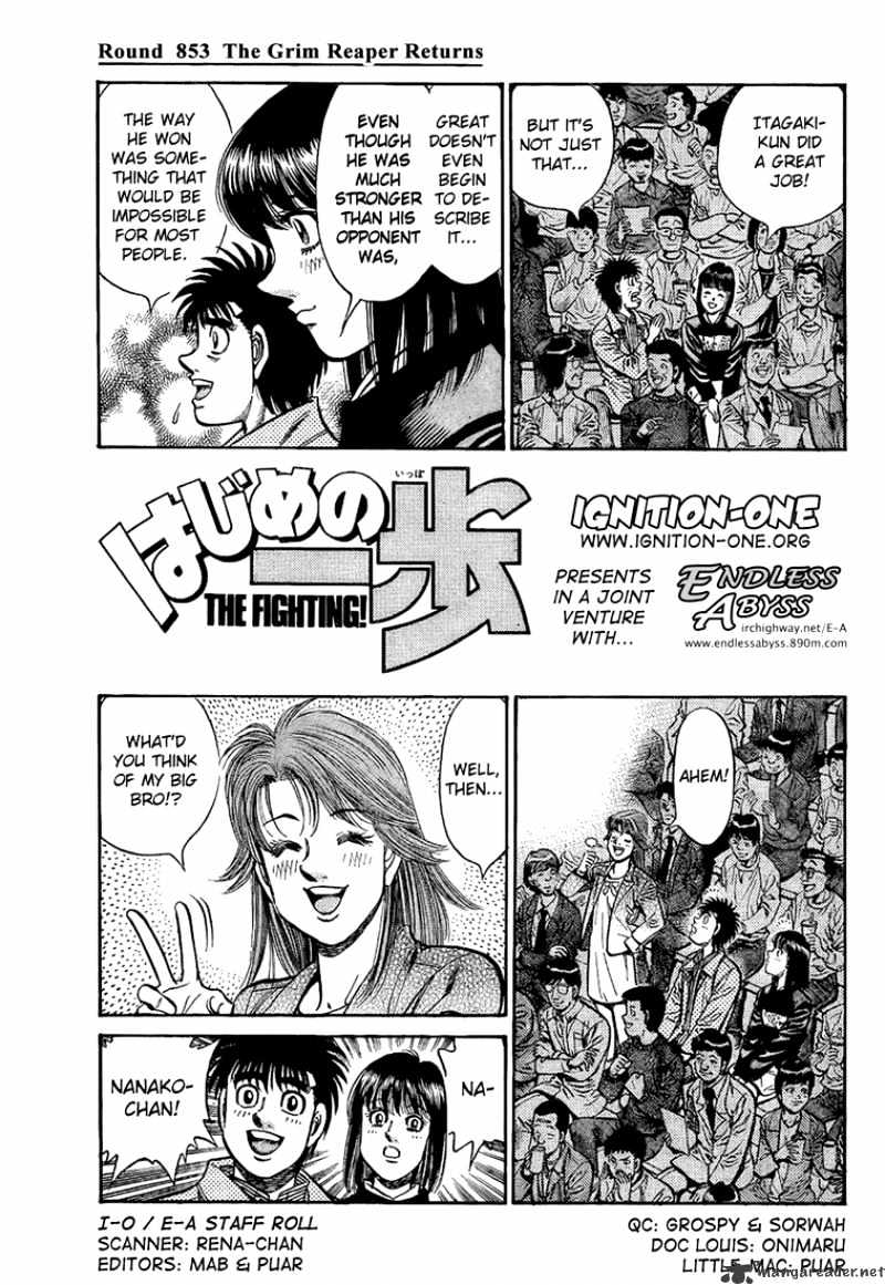 Hajime no Ippo – The First Step chapter 853 page 1