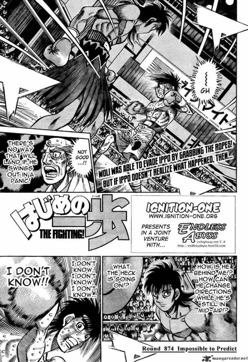 Hajime no Ippo – The First Step chapter 874 page 1