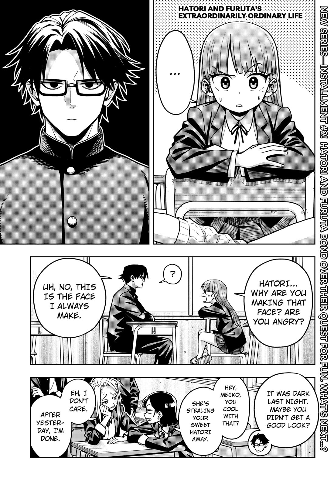 Hatori and Furuta's Extraordinarily Ordinary Life chapter 2 page 1