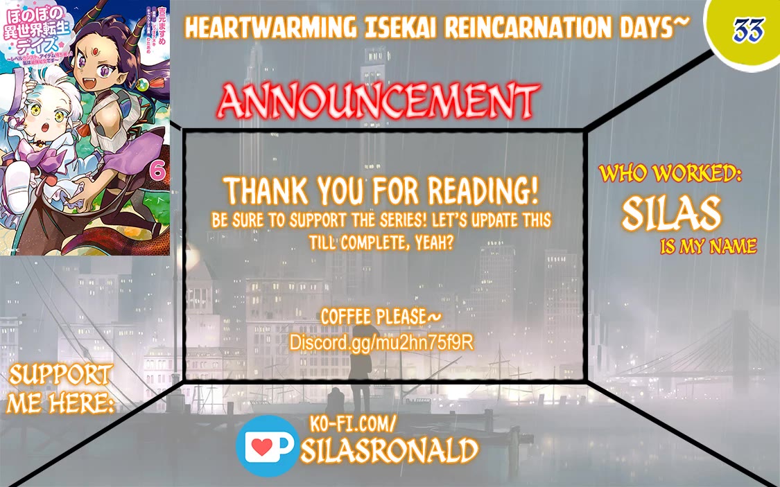 Heartwarming Isekai Reincarnation Days ~Level Max, Item Carryover! I'm the Strongest Little Girl~ chapter 33 page 1