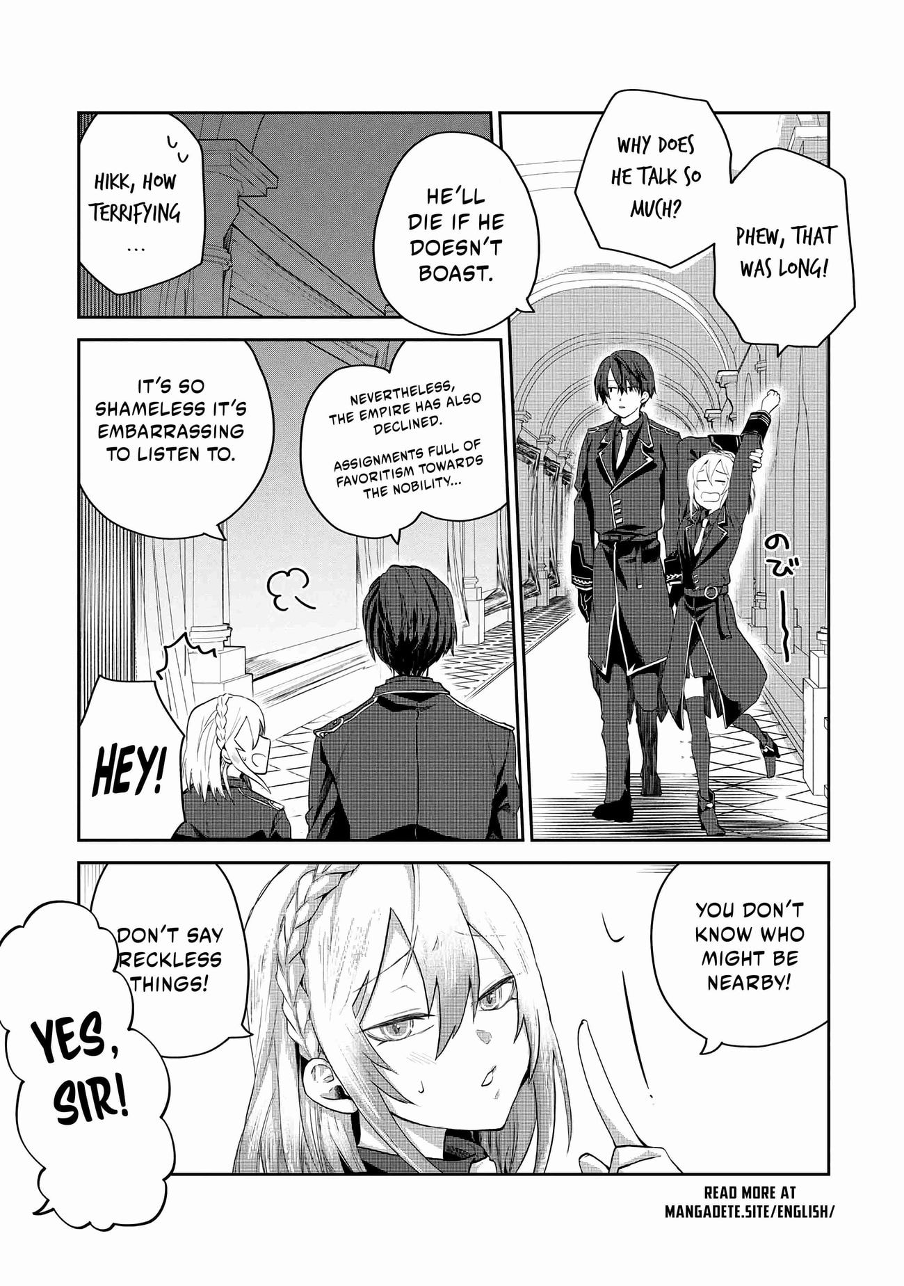 Heimin Shusshin no Teikoku Shoukan, Munou na Kizoku Joukan wo Juurin shite Nariagaru chapter 1 page 8