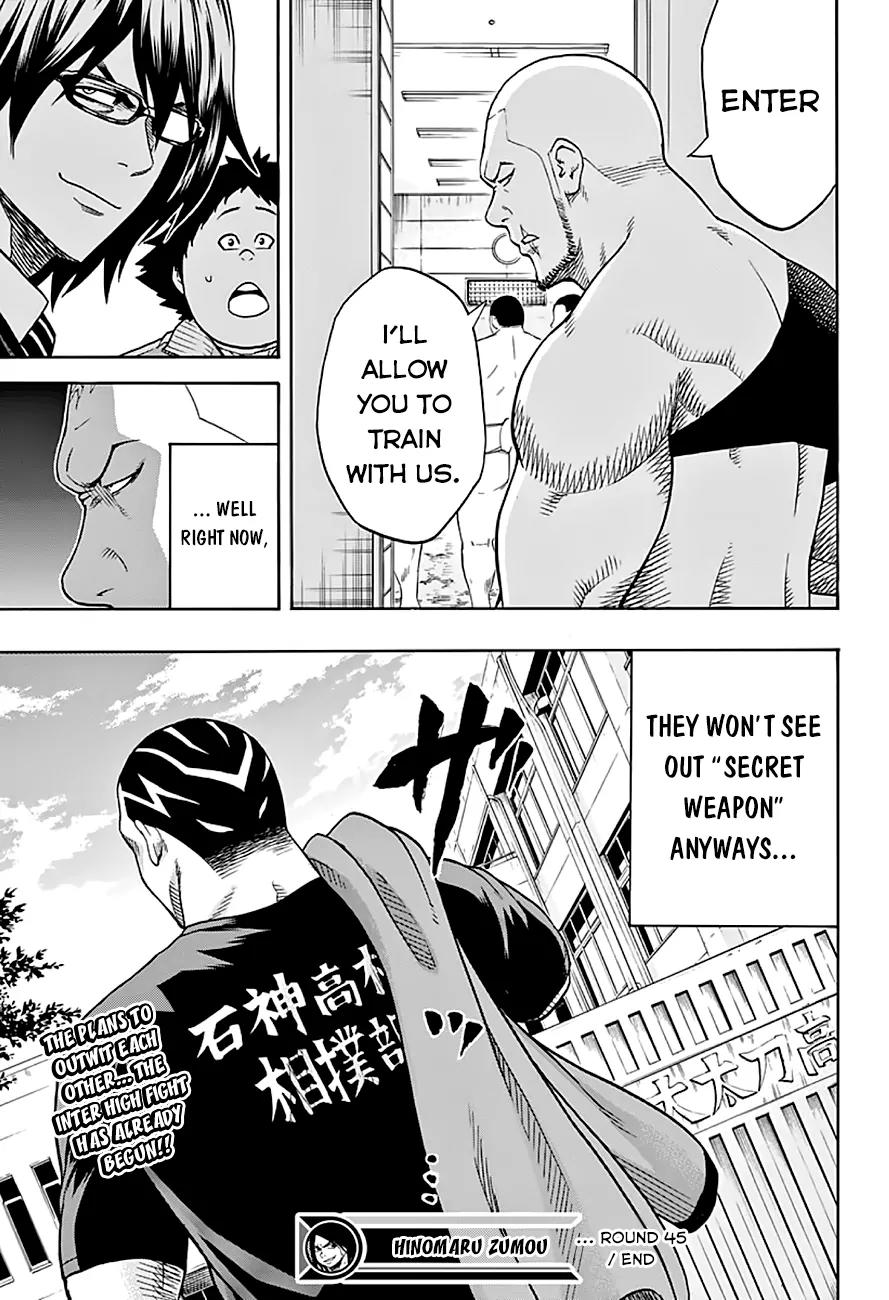 Hinomaru Zumou chapter 45 page 19