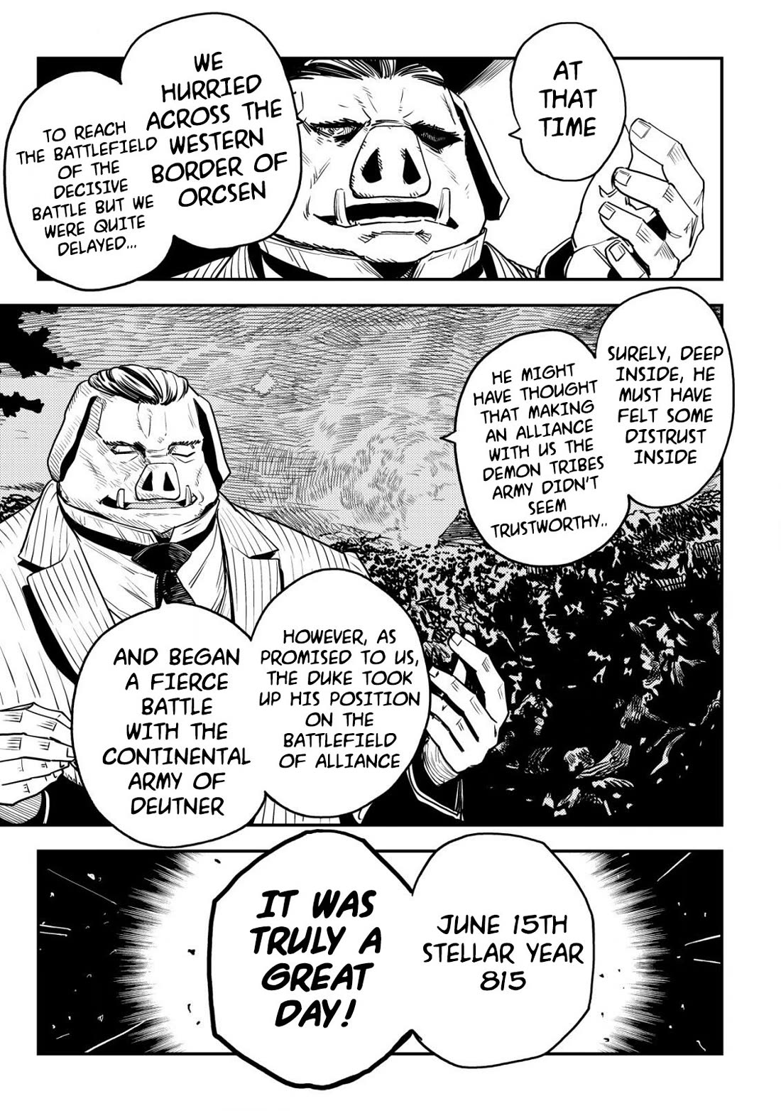 History of the Kingdom of the Orcsen: How the Barbarian Orcish Nation Came to Burn Down the Peaceful Elfland chapter 8 page 14