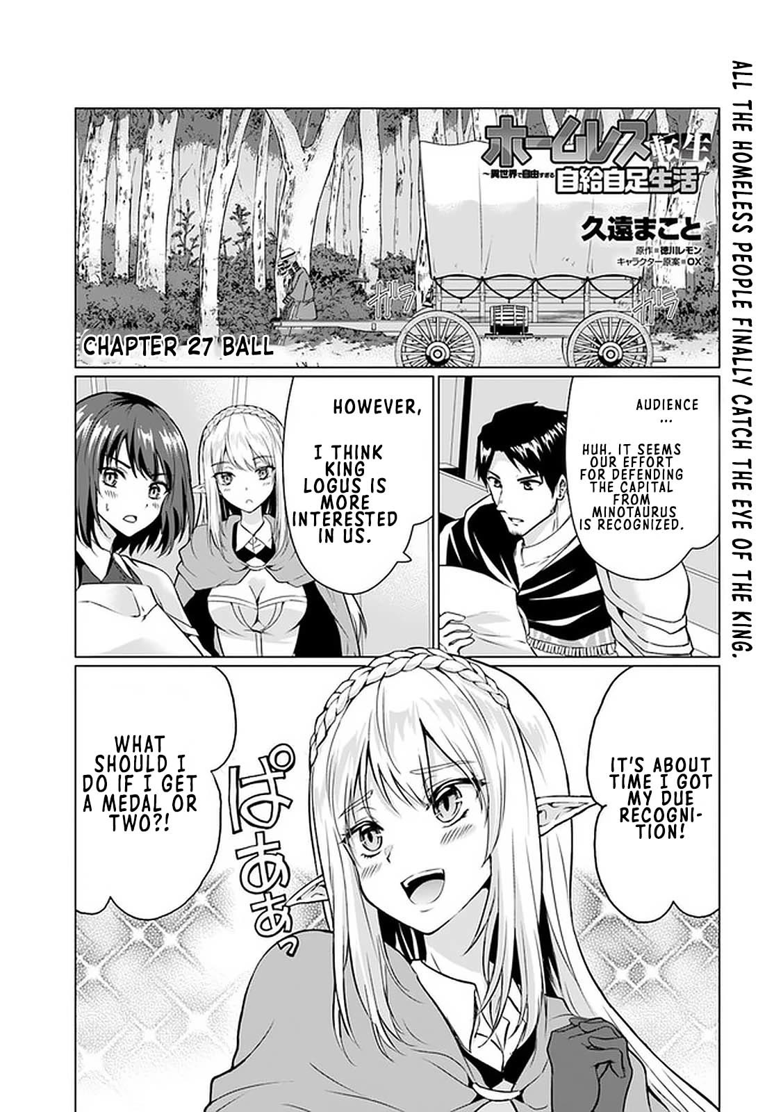 Homeless Tensei: Isekai De Jiyuu Sugiru Majutsu Jisoku Seikatsu chapter 27.1 page 1