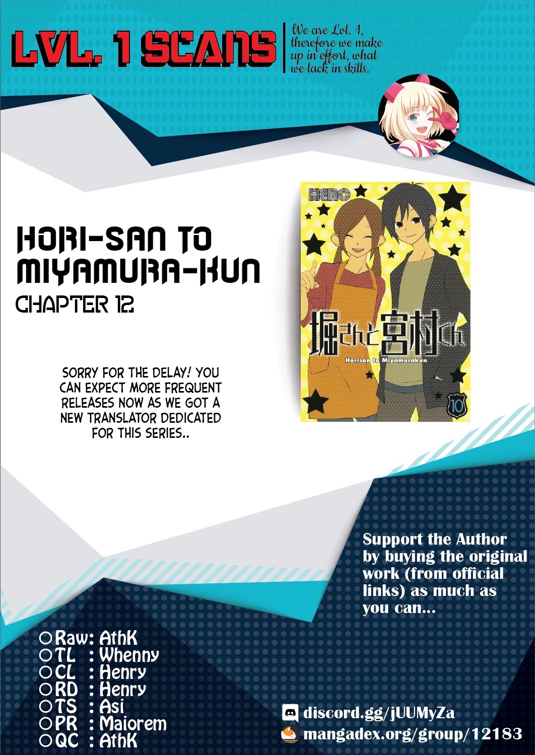 Hori-san to Miyamura-kun chapter 12 page 1