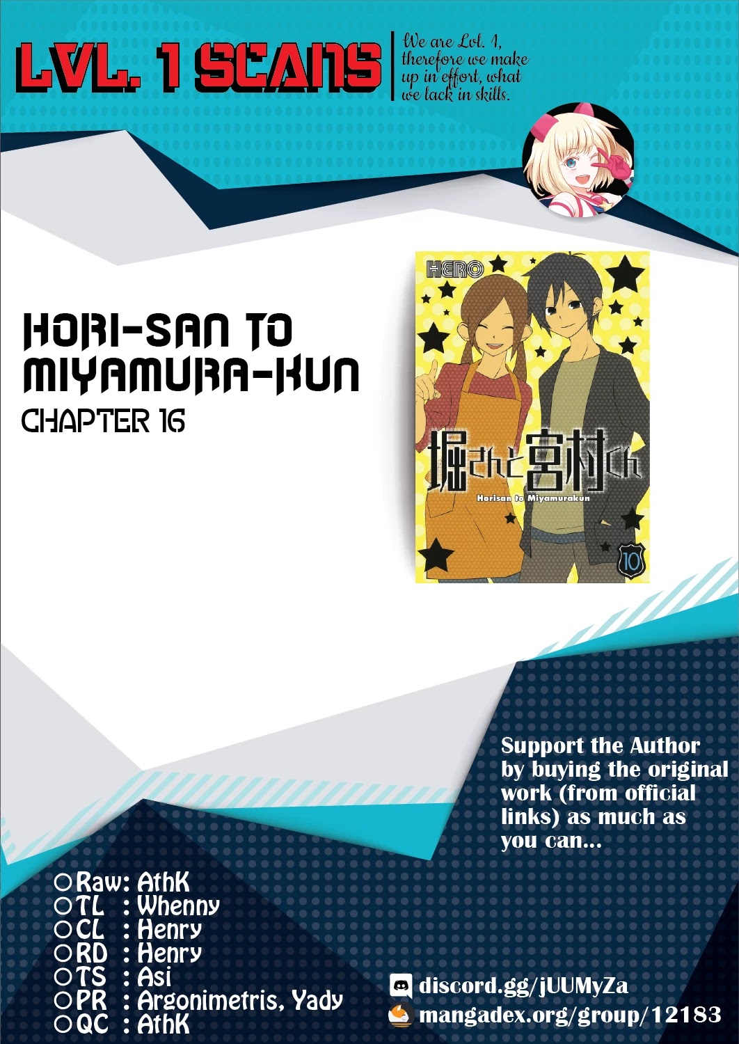 Hori-san to Miyamura-kun chapter 16 page 1