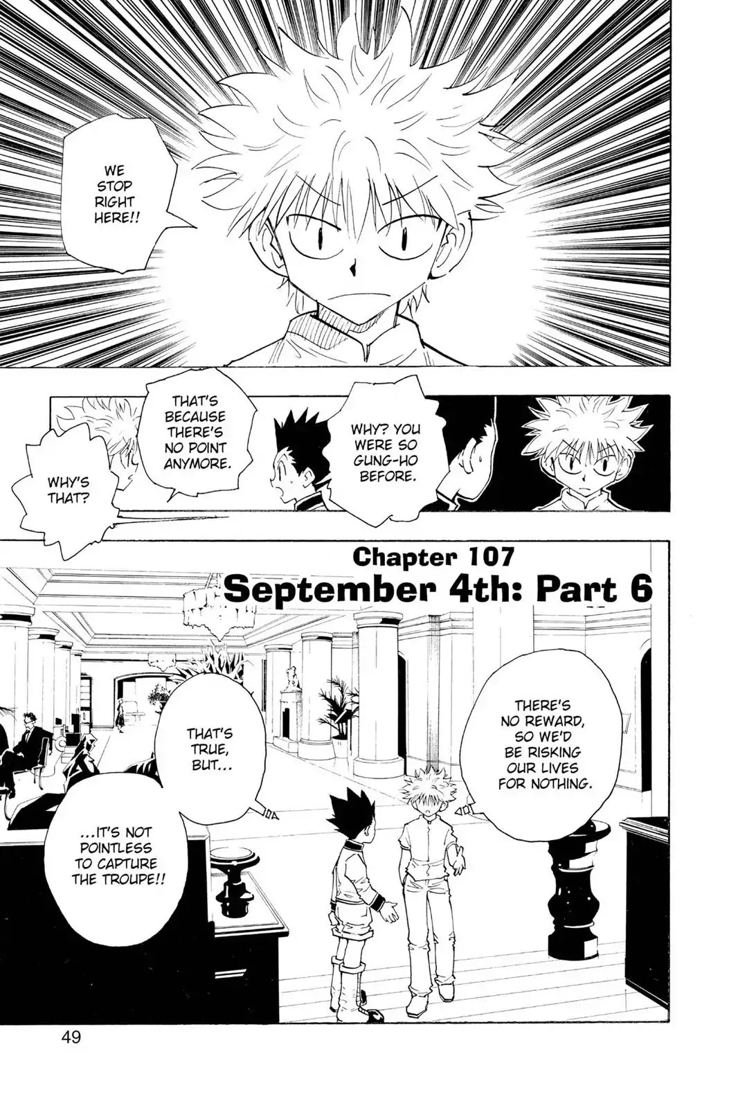 Hunter X Hunter chapter 107 page 1