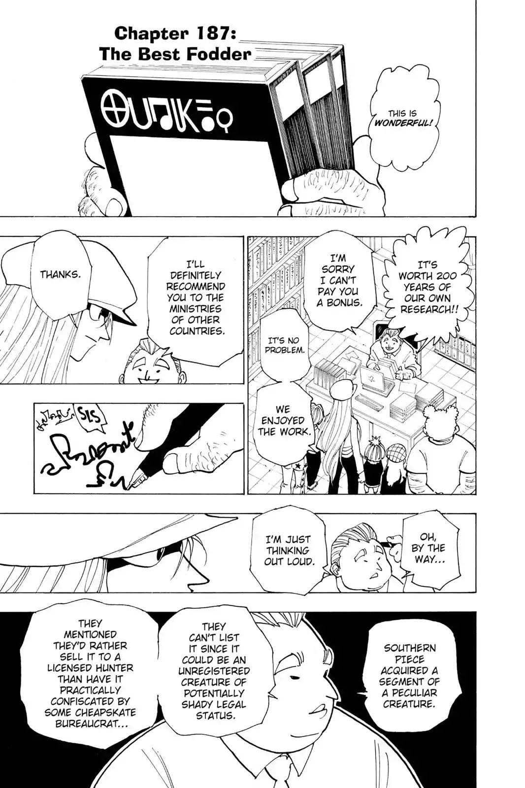 Hunter X Hunter chapter 187 page 1