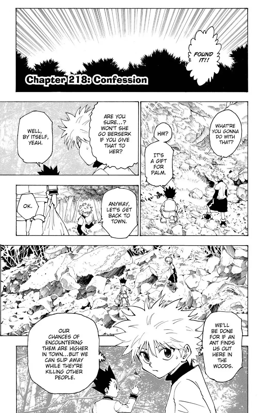Hunter X Hunter chapter 218 page 1