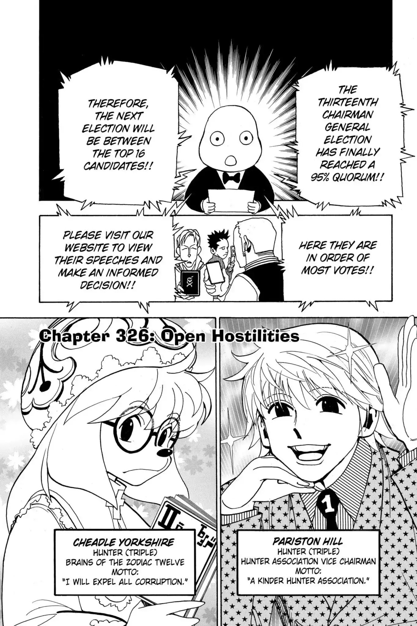 Hunter X Hunter chapter 326 page 1