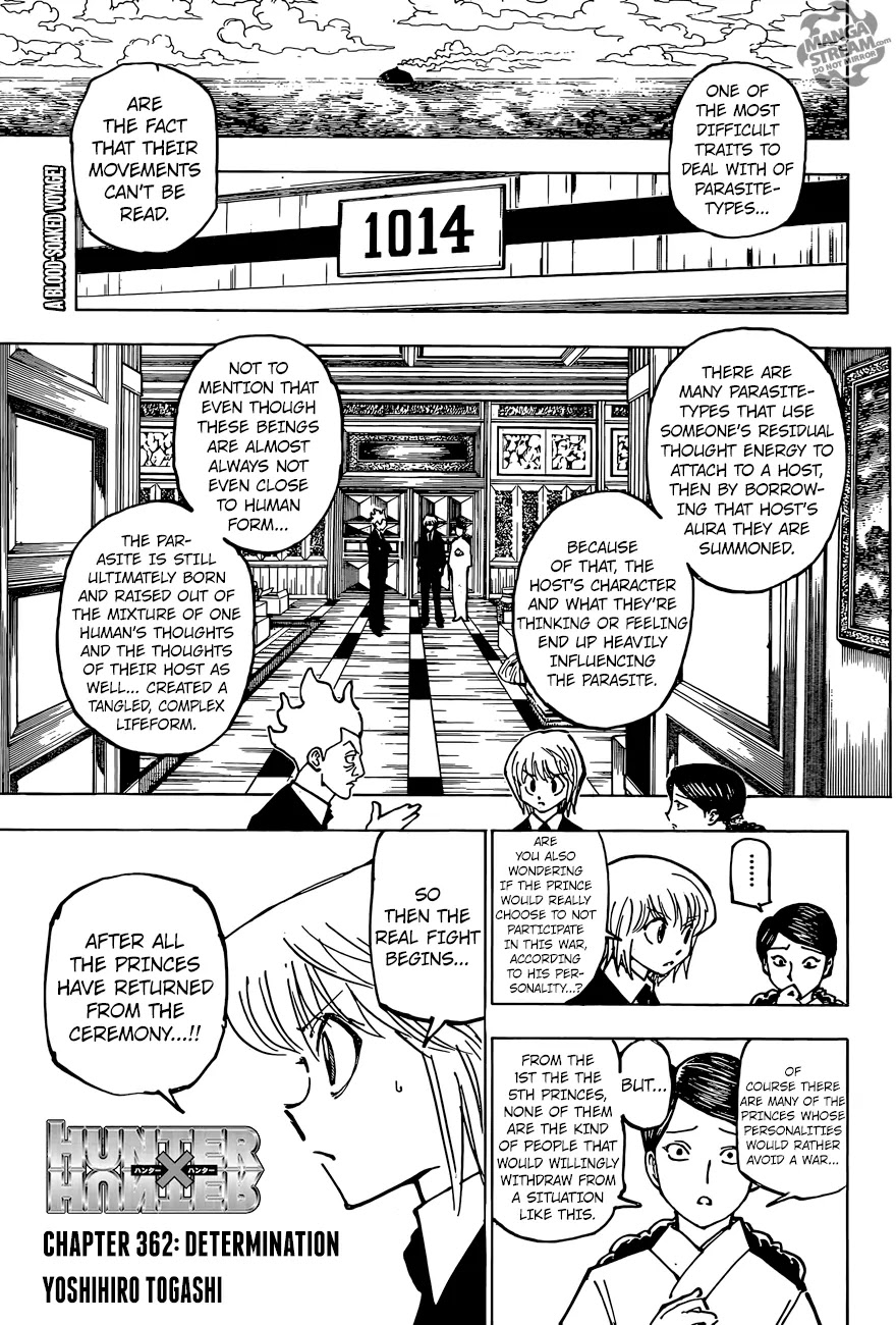 Hunter X Hunter chapter 362 page 1