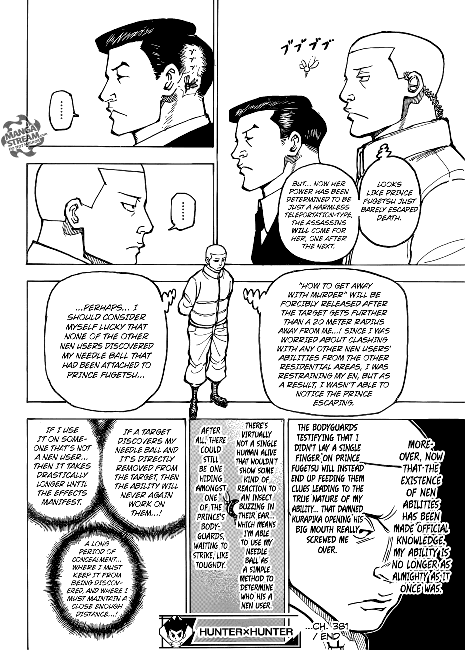 Hunter X Hunter chapter 381 page 19