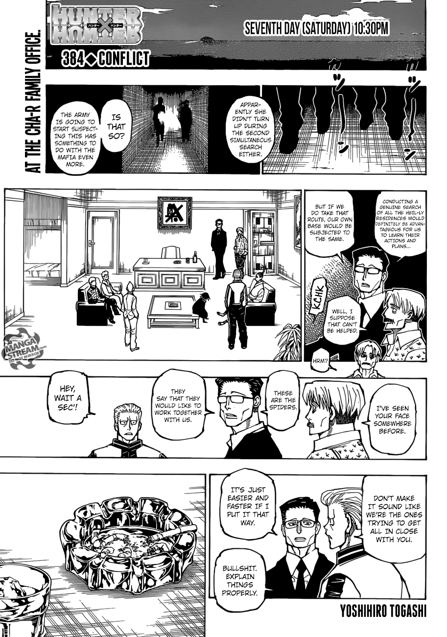 Hunter X Hunter chapter 384 page 1