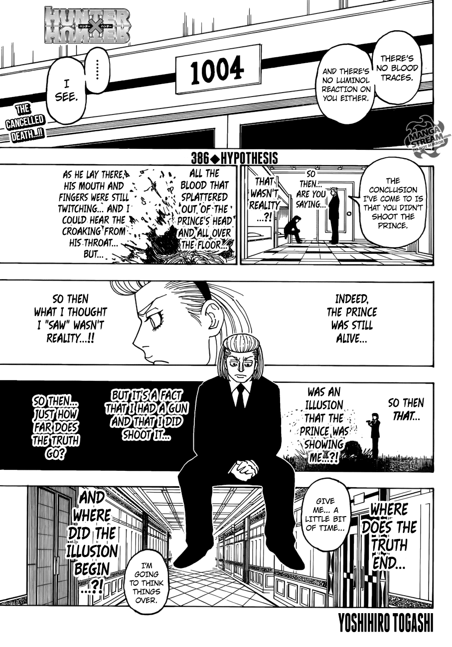 Hunter X Hunter chapter 386 page 1