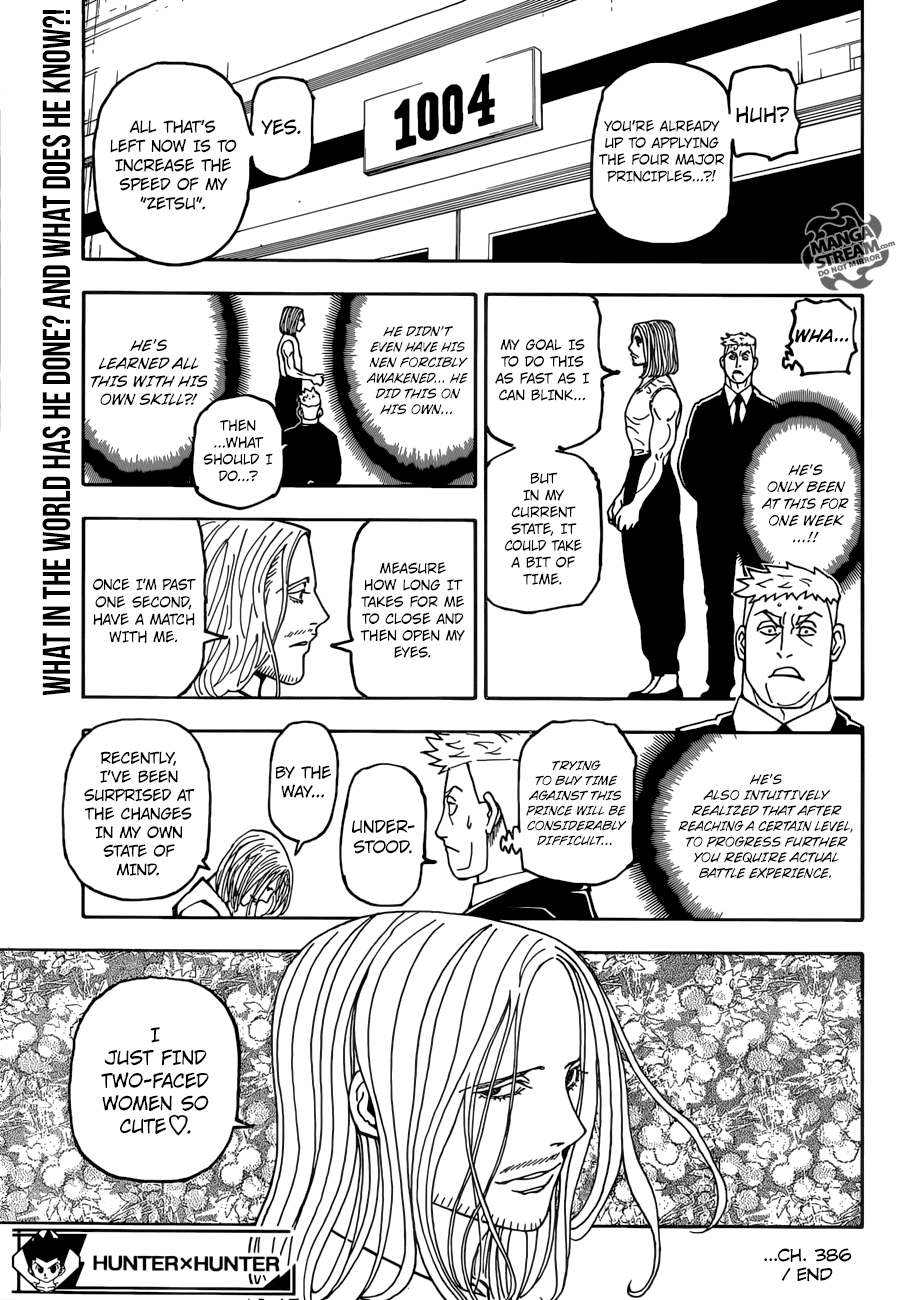 Hunter X Hunter chapter 386 page 20