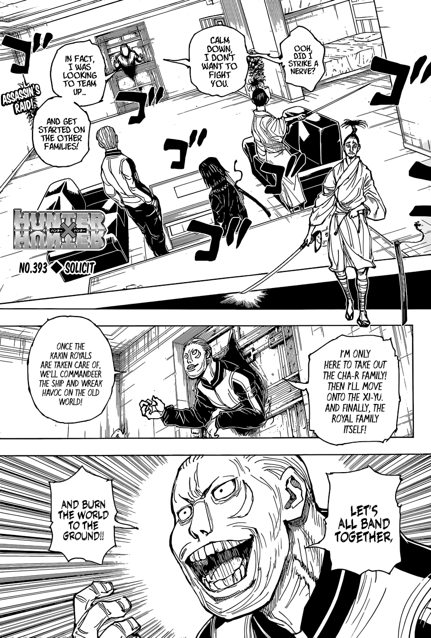 Hunter X Hunter chapter 393 page 1