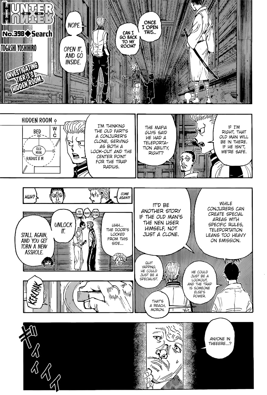 Hunter X Hunter chapter 398 page 1