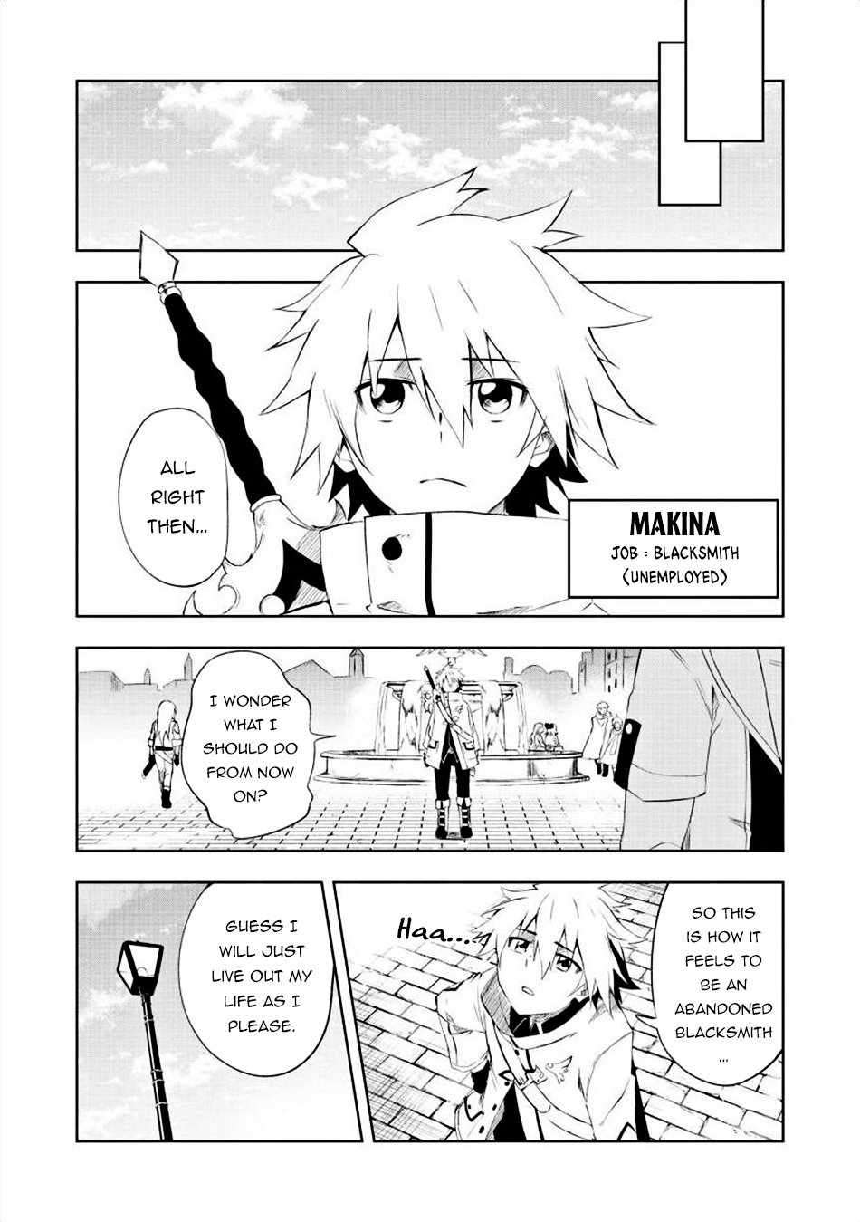 I, a Level 9999 Blacksmith Who Was Told That “Blacksmithing Is Suitable for a Small Fry lololol” Was Expelled From the Guild, so I Changed My Job to an Adventurer – I Will Live Happily in the Guild While being Unrivaled with the Strongest Weapons! chapter 1 page 8