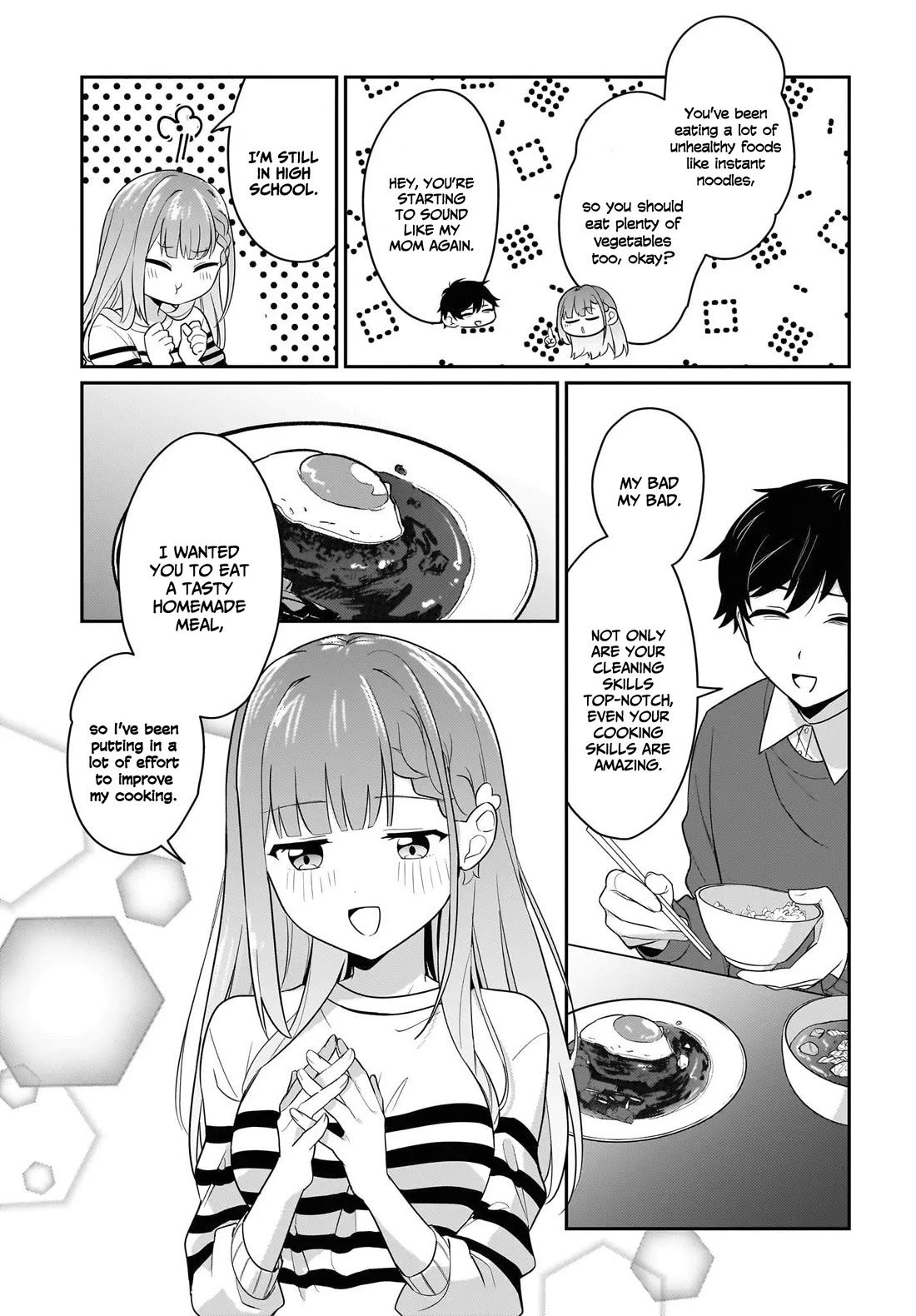I, a Tired Office Worker, Start Living Together with a Beautiful Highschool Girl whom I Met Again After 7 Years chapter 3 page 14