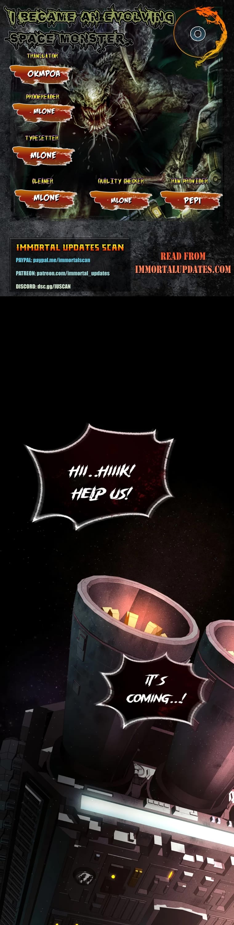 I Became an Evolving Space Monster chapter 0 page 1