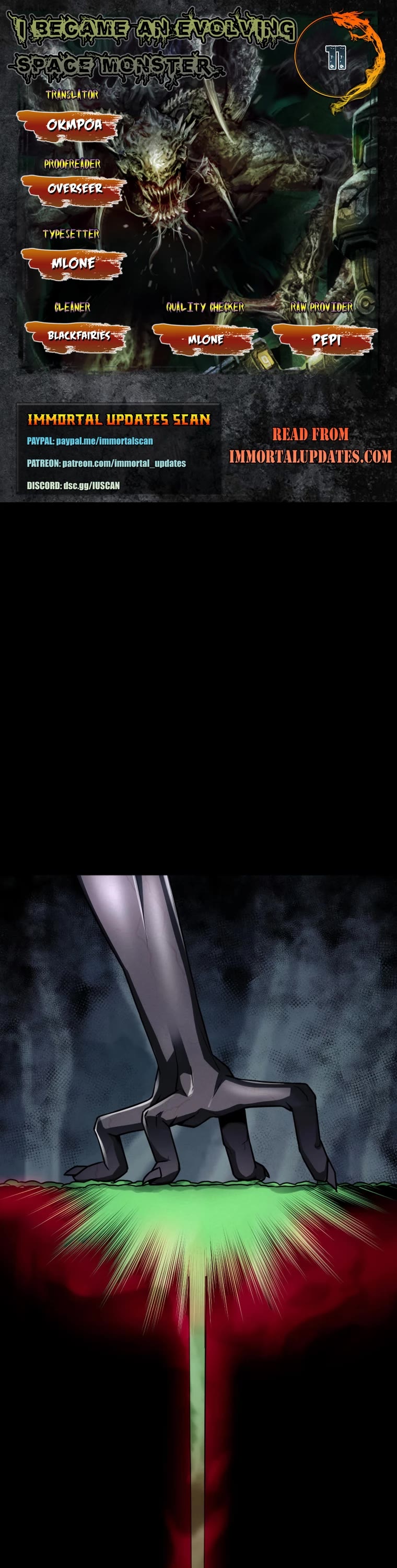 I Became an Evolving Space Monster chapter 11 page 1